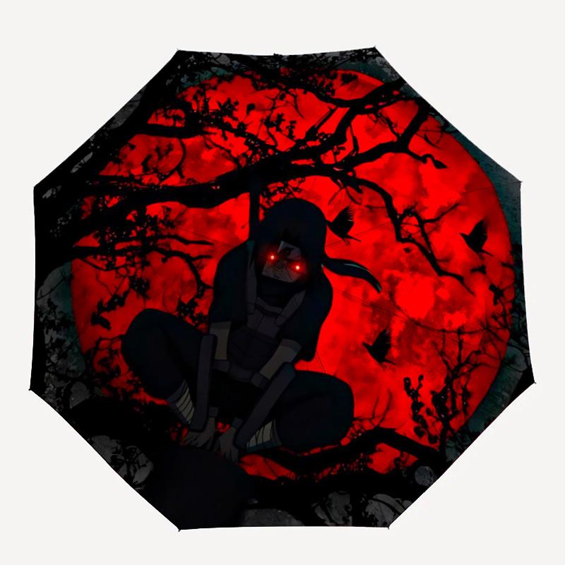 1 шт. Зонт-автомат Naruto «Лунная тень»   Компактный дорожный зонт, 8 спиц, прочный, идеально подходит для женщин и мужчин    a0923166