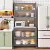 Multifunctional 6-Tier Steel Kitchen Storage Cabinet