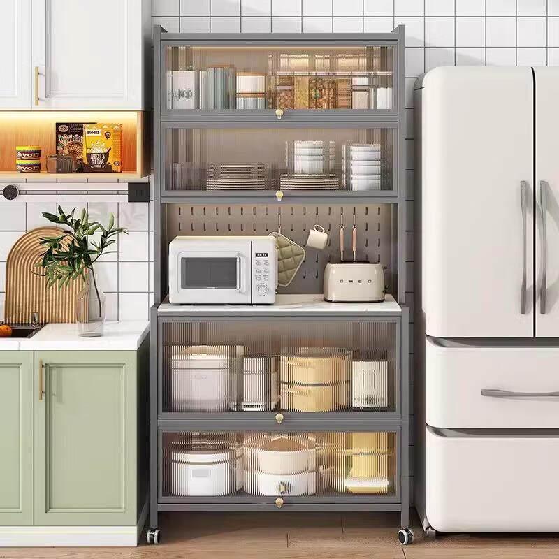 Multifunctional 6-Tier Steel Kitchen Storage Cabinet