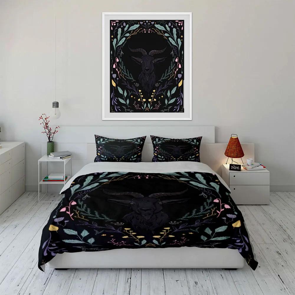 "Goat Design Home Decor Set" Soft Comfortable Duvet Cover Bedding Set Included 1*Duvet Cover & 2*Pillowcases, gift
