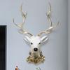Декоративные изделия из смолы, украшения для фона ТВ-стены гостиной в американском стиле, настенные вешалки в виде головы оленя, привлекающие богатство