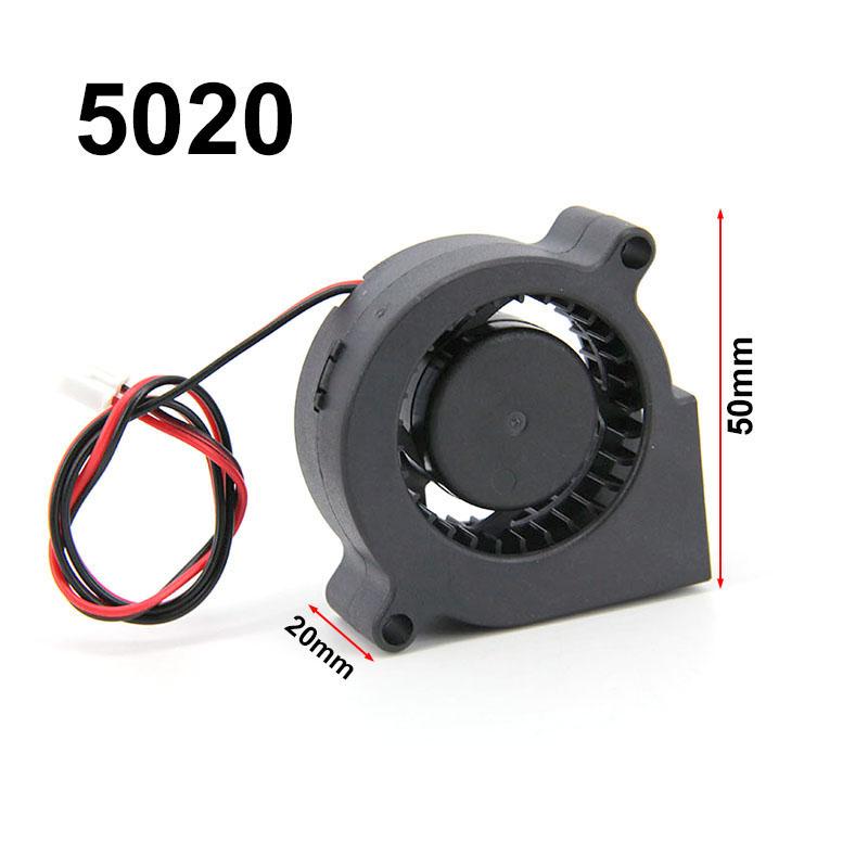 2Pin 4cm 5cm 6cm 7cm DC 5V 12V 24V 4020 5015 5020 6015 7530 Blower Turbo Cooling Fan Brushless for 3D Printer Cooler h