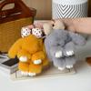 Plush Bunny Keychain Furry Faux Fur Rabbit Pendant Key Chain Soft Animal Keyring