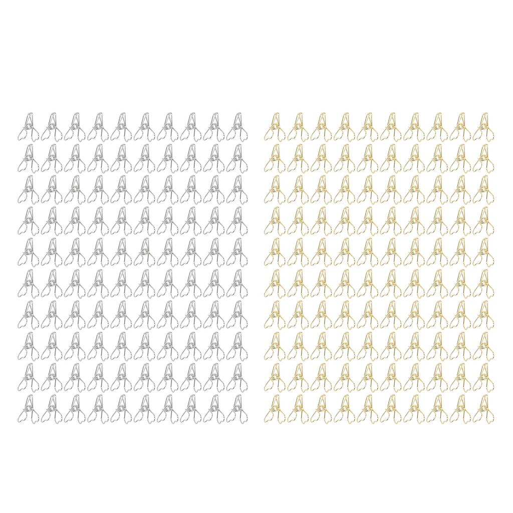 100 шт. клипсы в форме сердца с длинным хвостом металлические железные полые мини-зажимы для D