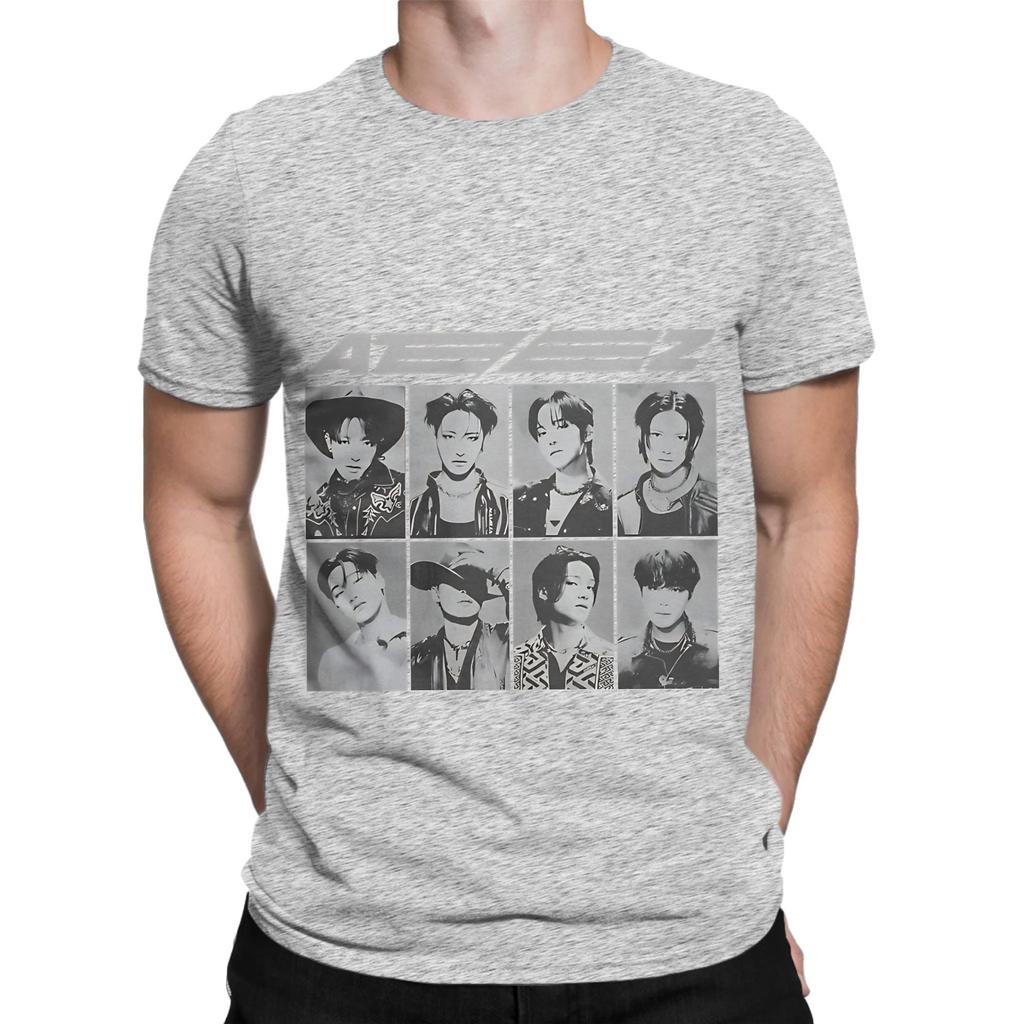 aAteez black poster Novelty 100 Cotton TShirt aAteez Tees Tops For Unisex