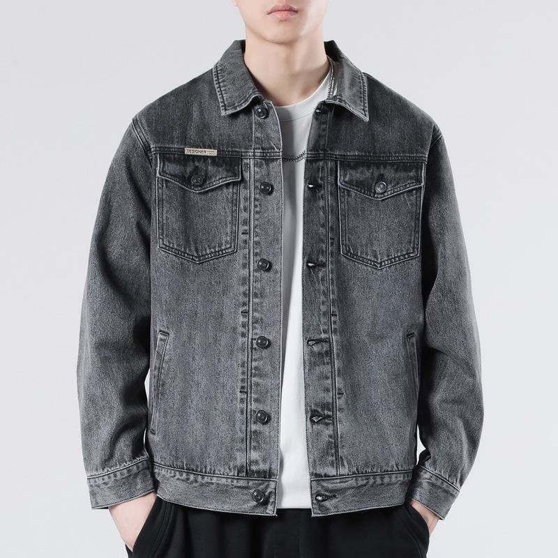 Винтажная джинсовая куртка мужская осенняя куртка Ruffian Handsome Tooling Jacket Washed Denim Clothes