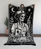 The Healer Tarot Mosaic Overlay Crochet Blanket Pattern Gothic Nurse Skeleton Medical Nurse Gift PDF (Digital)