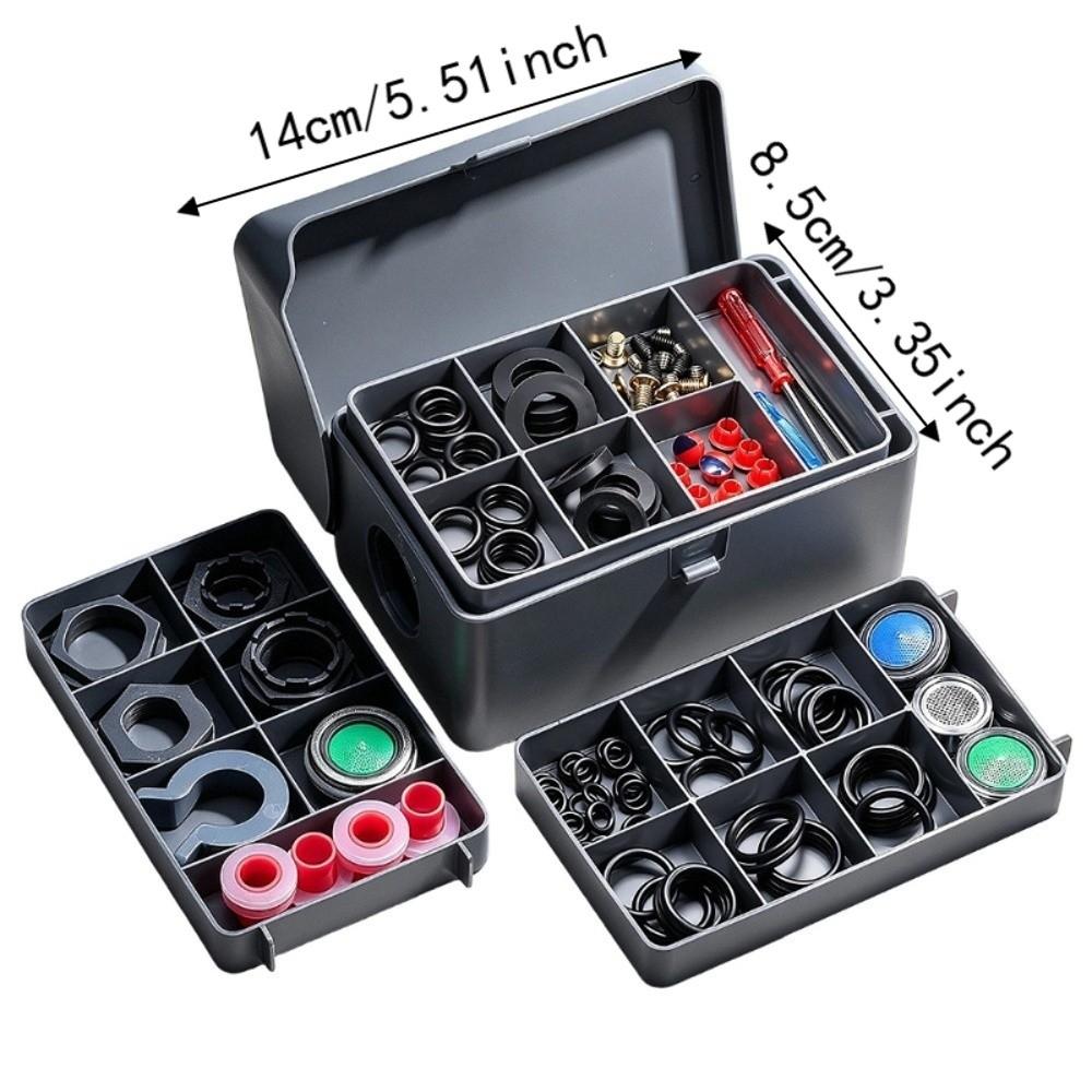 Split Storage Tray Kitchen and Bathroom Repair Accessories Box Plumbing Seal Kit