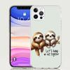 Animal Cute Cartoon Sloth Coffee Phone Case For iPhone 18 17 Air 16 15 Plus 11 14 Pro Max 13 Mini 12 7 8 + SE Pattern Art Customize