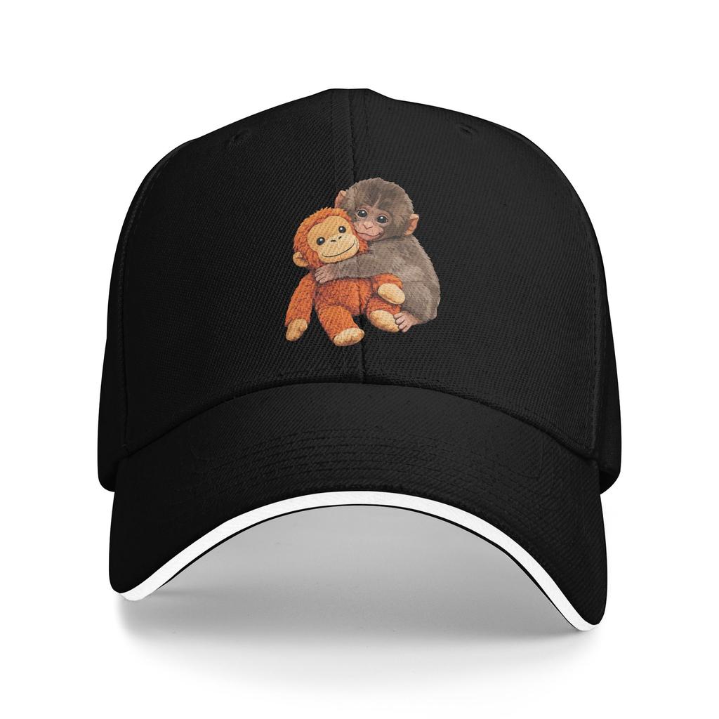 Unisexs WoUnisexs Punch the Monkey Cute Outdoor Hat Trucker Cap Casual Baseball Cap Sunscreen Sunshade