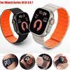 Магнитный силиконовый ремешок для Apple Watch 45 мм 44 мм 40 мм 42 мм 46 мм 41 мм 49 мм 38 мм Браслет iWatch Series 10 SE 9 8 7 Ultra 2