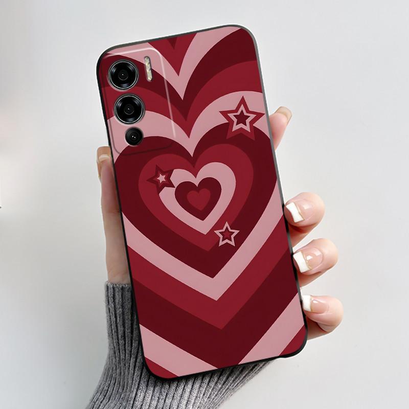 Case For Doogee N60 Pro Phone Case Luxury Cute Love Heart Rabbit Cartoon Funny Cover Black TPU Soft Silicone Protective Casing