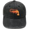 New Cute Orange Shrimp Embroidered Baseball Cap Washed Vintage Ocean Animal Men's and Women's Casual Shade Cap