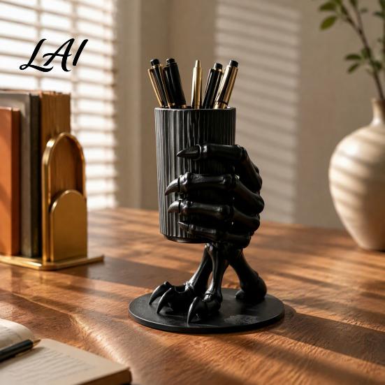 Personalized Skeleton Ornament Dragon Hand Cup Holder 3D Printed Gothic Skull Palm Novelty Holiday Gift for Men Drink Stand Decorative Bone Pattern