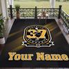 Custom Text Printed Rug Boston Bruins Non Slip Floor Carpet For Home Room Decor