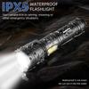 XHP160+COB мощный фонарь для улицы TYPE-C USB перезаряжаемый фонарик из алюминиевого сплава IPX5 водонепроницаемый светодиодный фонарь с боковым светом
