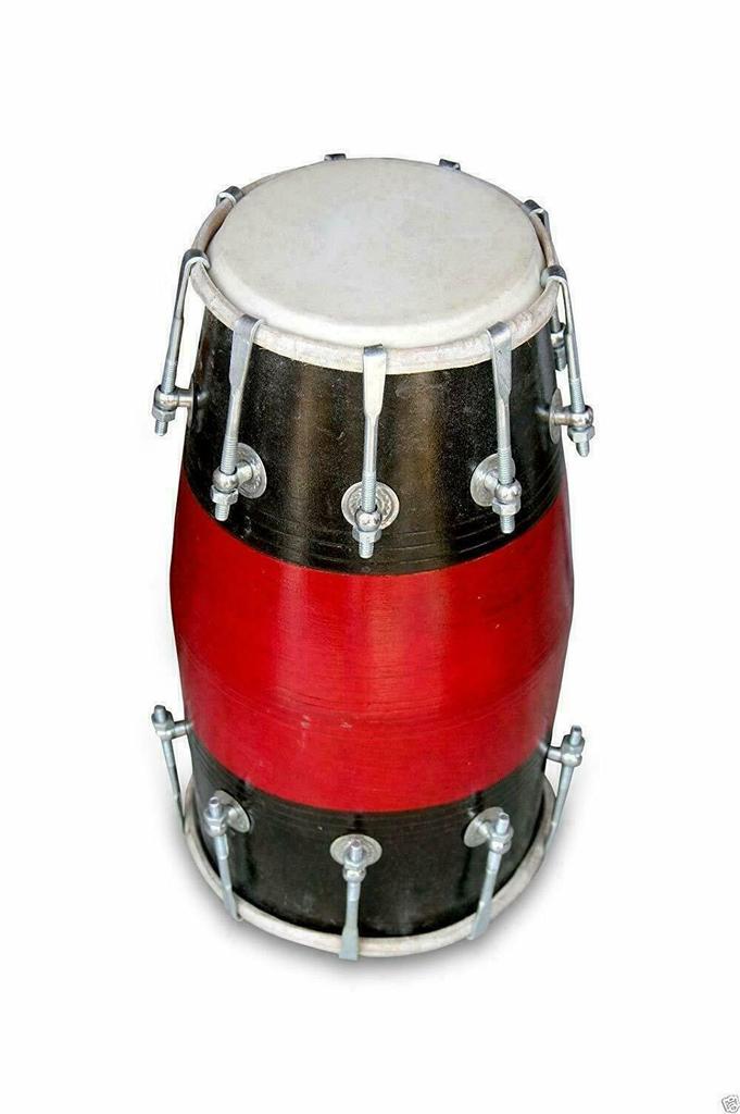 Handmade Wedding & Kirtan Dholak – Traditional Nut & Bolt Indian Musical Instrument with Cover