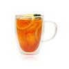 Coffee Mug [Insulates Hot and Cold Drinks, Keeps Ice from Melting] Double-walled Glass Coffee Cup, Heat-resistant, Glass Cup (350ml, Single Item)
