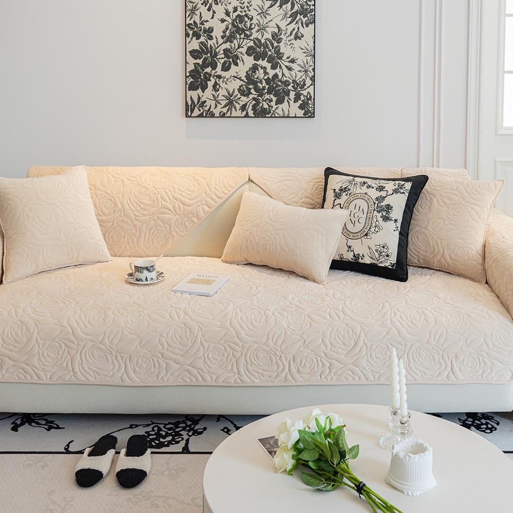 Зимняя хрустальная бархатная диванная подушка, новая легкая французская кремовая подушка в стиле тканевая кожаная диванная подушка