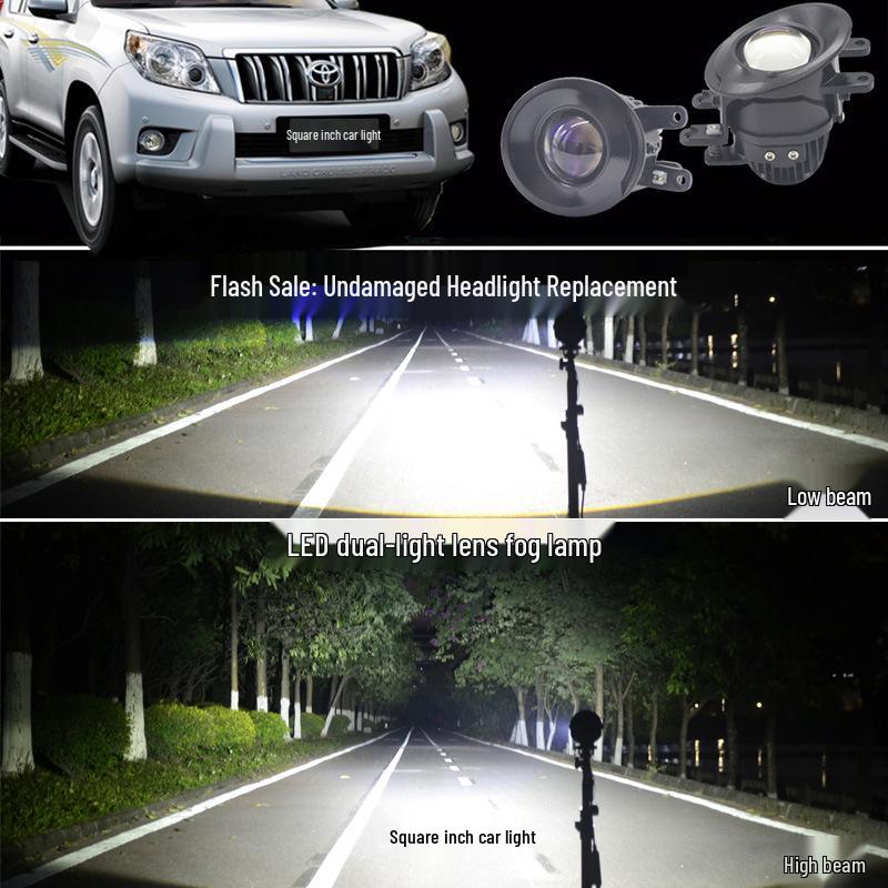 Светодиодная фара ближнего/дальнего света и противотуманная фара для Toyota Prado, Land Cruiser, Sequoia, Sienna 2010-2020 гг.