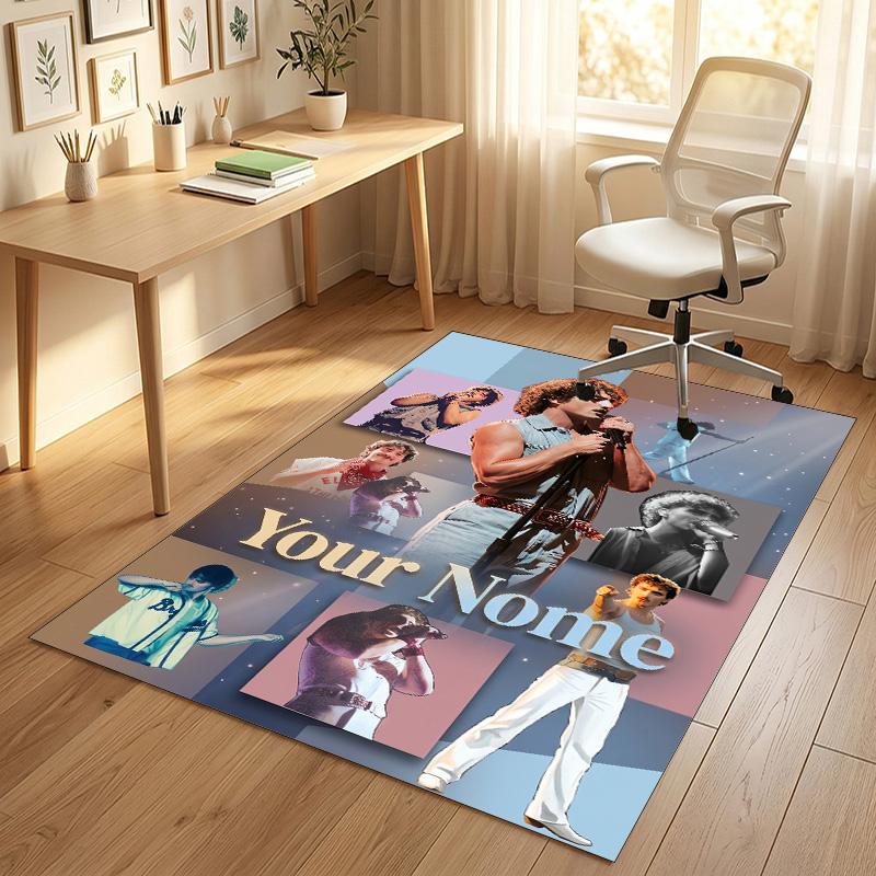 Personalized Crystal Velvet Carpet,Benson Boone Custom Printed Name, Plush Area Rug For Home Indoor Decor