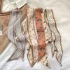 1/4pcs Hair Accessories Skinny Silk Scarf Foulard Ribbon Scarves Bag Wrist Bandana  Women Spring