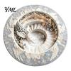 Soft Crystal Velvet Mat 3D Optical Illusion Round Christmas Rug, Cute Santa Claus Floor Mat, Holiday Area Carpet Vivid Printed Circular for