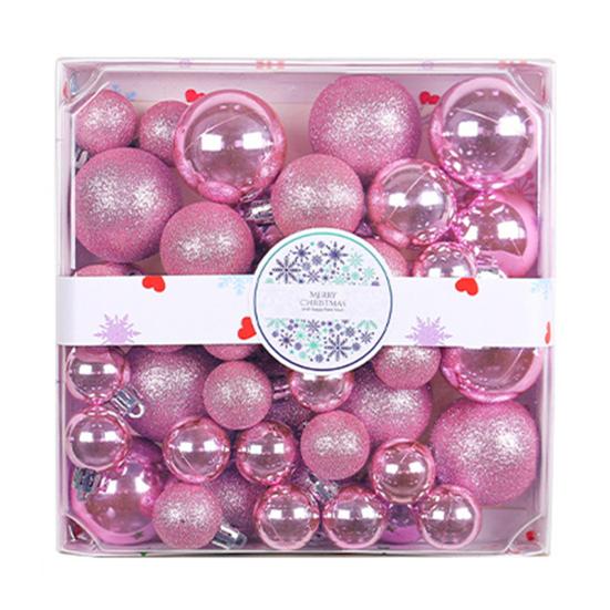 44 шт. 3/4/5 см Рождественский шар Небьющийся привлекательный красочный елочный шар Подвеска для