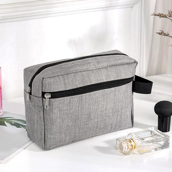Portable Toiletry Bag Oxford Fabric Makeup Bag with Side Handle Large Capacity Cosmetic Pouch for Weekender Travel Business Trip