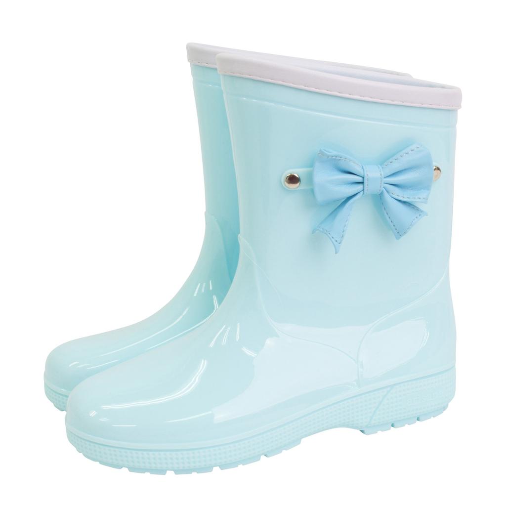 Arisana Rain Boots with Sherbet 20cm Ribbon, Kids' Girls, Mint,