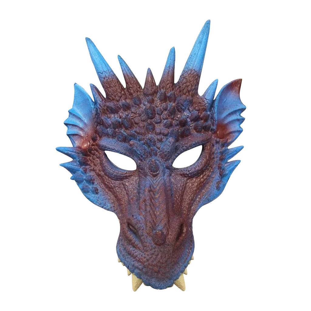 4D Dragon Mask Half Face Mask ,Halloween Costume Party Cosplay Party Decoration