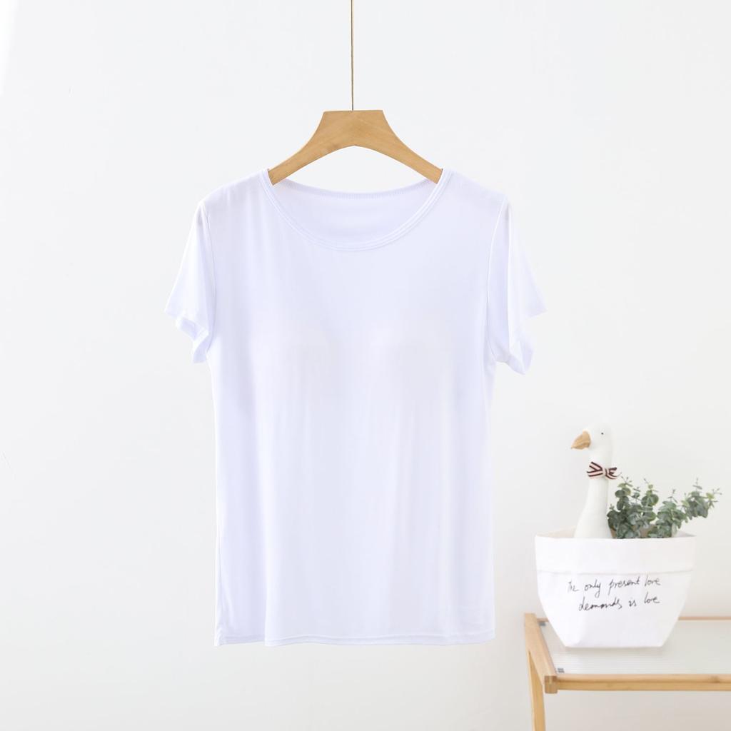 Women's Solid Color Chest Pad Cup One Women's Tank Top Underwear Plus Size