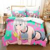 How Heavy Are the Dumbbells You Lift Bedding Set Cartoon Anime Three-piece Set Adult Kid Bedroom Duvetcover Sets 3D Kawaii Girl
