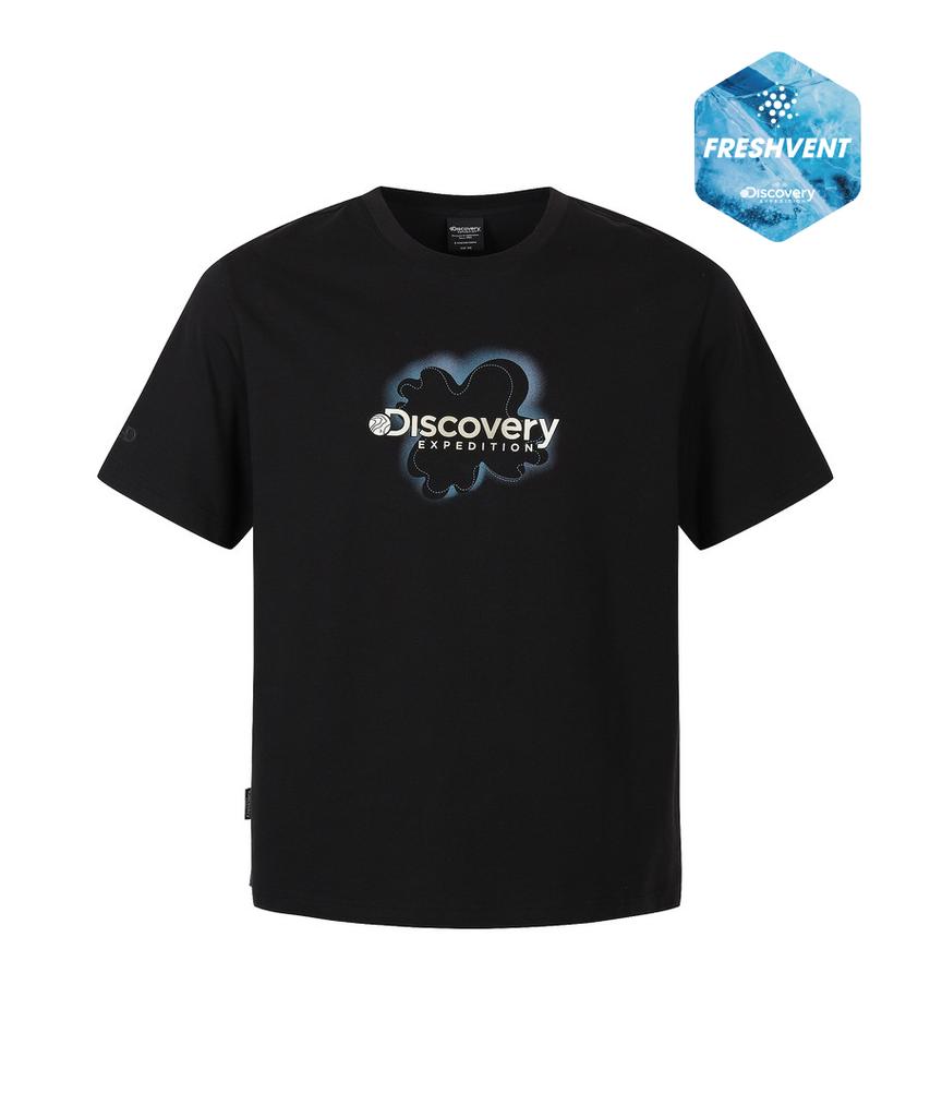 DISCOVERY EXPEDITION Uni Freshvent Футболка с коротким рукавом с надписью-картой (черный)