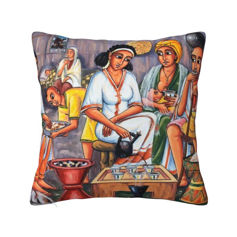 Эфиопское искусство Хабеша Наволочка 40х40см Декор Дом Современная Наволочка Бархатная наволочка