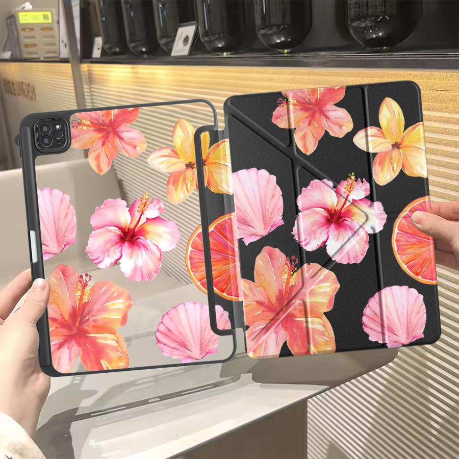 Чехол для планшета с мультяшным цветком для iPad Mini 6 7 Air 4 5 M3 M2 1 2 M4 11 дюймов Pro 2025 Pro 11-го 10-го 9-го 8-го 7-го 12,9 дюйма Держатель