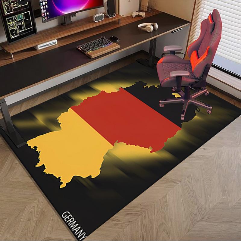 Germany Flag And Map Area Rug Office rug, Chair Rug, Decor Carpet Livingroom bedroom Mat, Large Size Fan gifts Christmas gifts