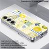 2D чехол для телефона с лимонным пэчворк-узором для Samsung S26 S25 S24 S23 S22 S21 S20 A56 A36 A16 - Гальванизированная стеклянная защитная крышка