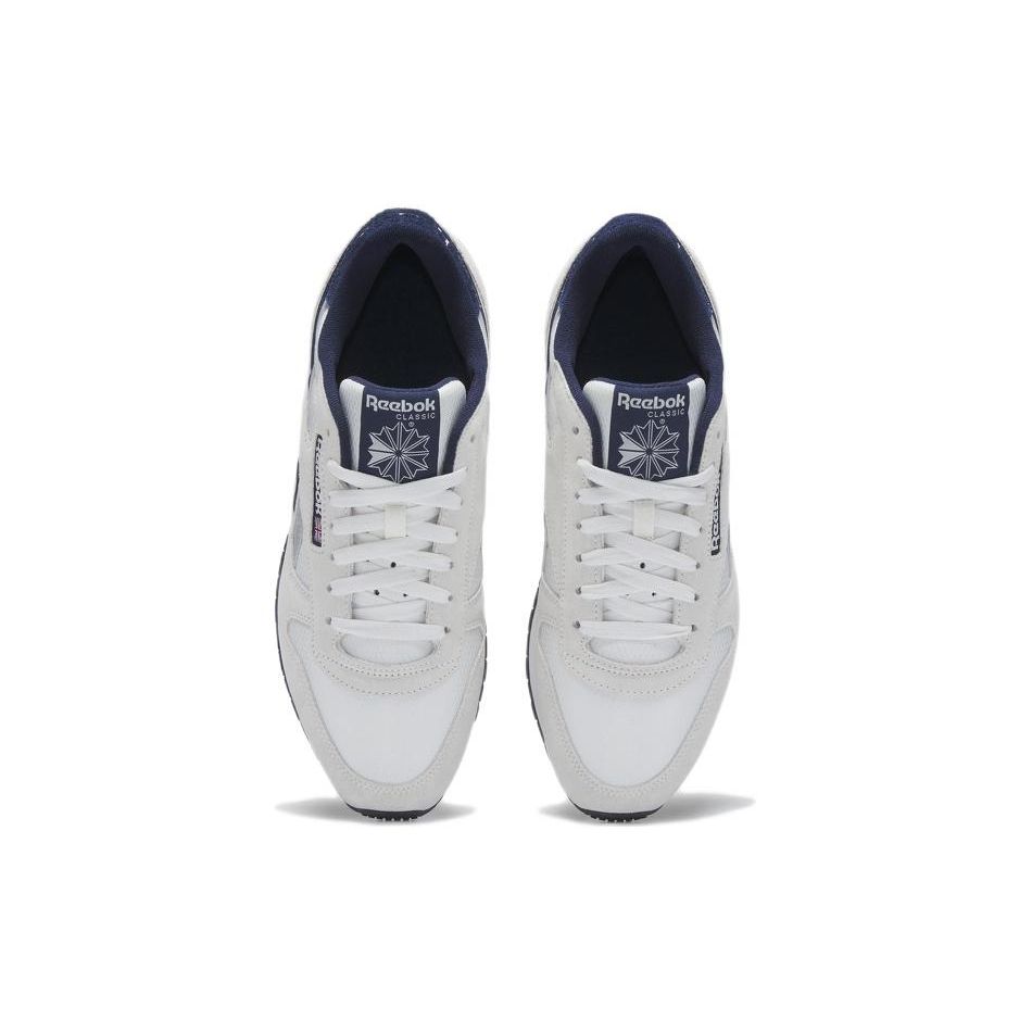 Reebok Классические кожаные кроссовки Chalk Vector Navy Унисекс Кремовый с черным сердечником GY7302