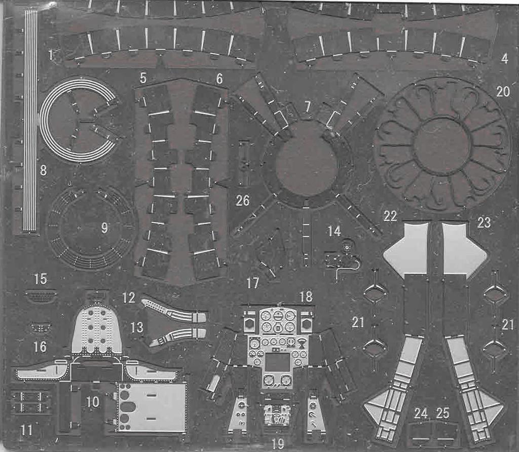 Fine Mold High Density Series Hayabusa Type Accessory Set Plastic Model Parts HD4801 1/48 2/3