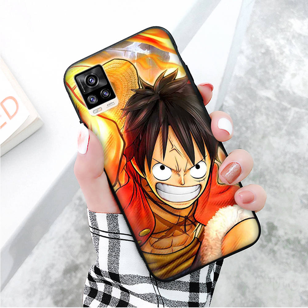 Черный чехол для Xiaomi Redmi 13C Note 9 iPhone XR 7 8 14 15 11 12 13 X XS Pro Max Samsung A25 S23 S24 FE Ultra Plus One Piece Luffy