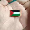 Palestinian Flag Brooch Made of Zinc Alloy Material Coated with Pvc. Graduated From a Niche Model