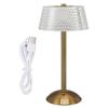 Acrylic Table Lamp Stepless Room Atmosphere Light LED Night Light European USB Charging Touch Dimming Table Lamp Coffee/Bar/Hotel/Bedroom Decorative