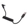 Спиральный кабель USB Type C, Угловой удлинитель USB C на USB2.0, Адаптер USB C 90 градусов, Кабели для синхронизации данных