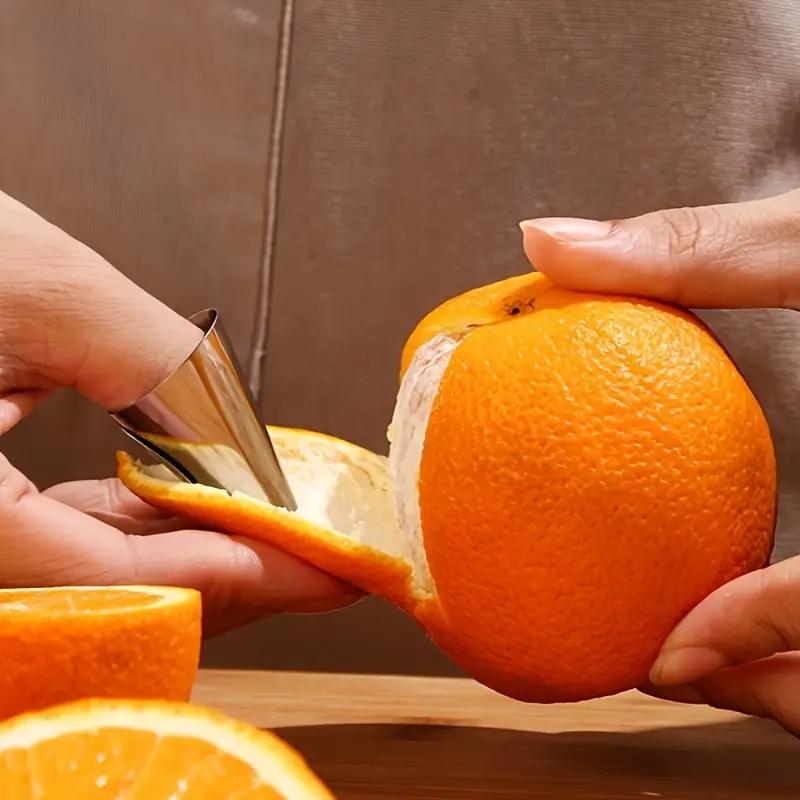 Защитный чехол для пальцев из нержавеющей стали для чистки чеснока - многофункциональный кухонный инструмент для чистки чеснока, бобов, орехов и овощей