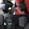 Portable Car Trash Can Foldable Storage Box-Multifunctional Vehicle Organizer Car Waste Bin Compact Storage Bin for Car Interior