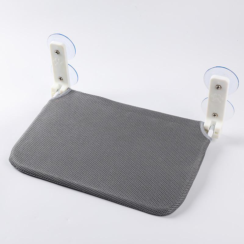 Складной гамак для кошек, двойная присоска, устойчивый, плюшевый, сетчатый, на окно, на стену, для прыжков, гамак для кошек на присосках