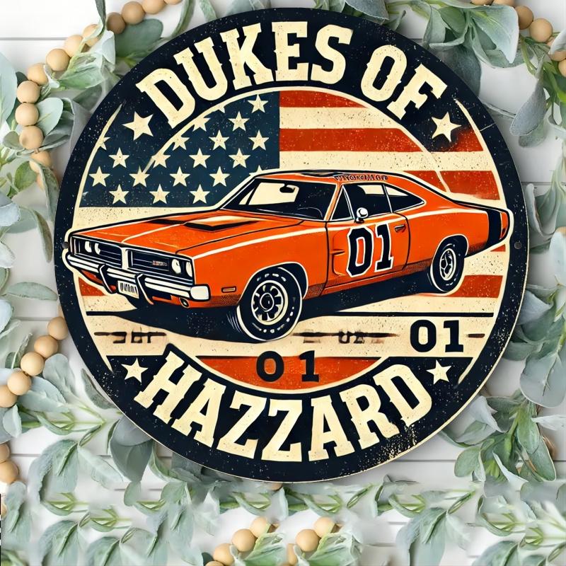 Винтажная патриотическая алюминиевая табличка с маслкаром