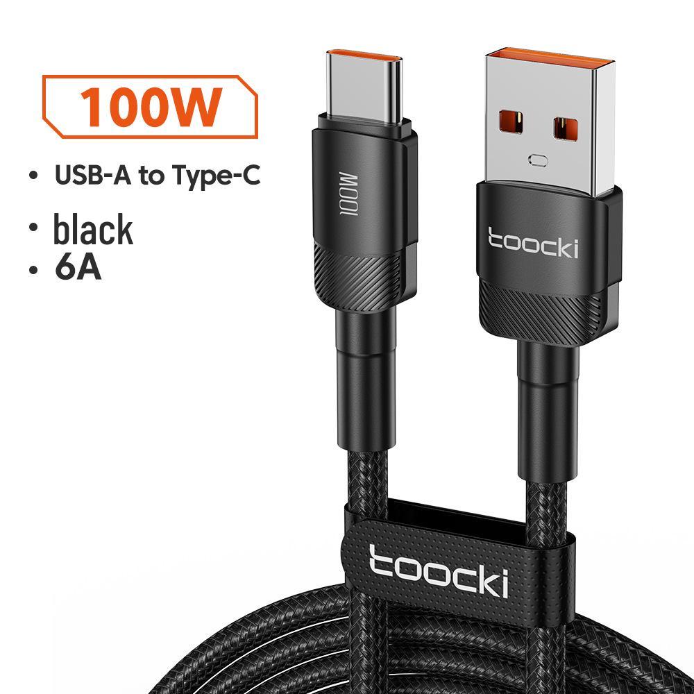 Быстрозарядный кабель Toocki Haoyue 6A для Apple, Huawei, Android-телефонов