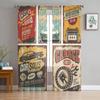 Алфавит Автомобиль Машины Винтаж Автомобиль Ретро Тюль Прозрачные Оконные Шторы для Гостиной Спальня Вуаль Шторы из Органзы Портьеры